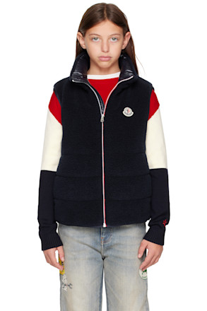 Big Kids Navy Orin Teddy Padded Vest