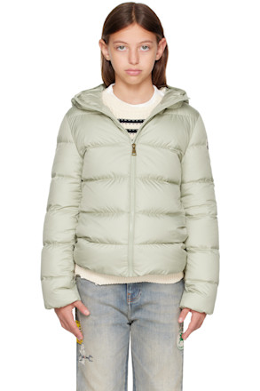 Big Kids Green Beulah Hooded Down Jacket