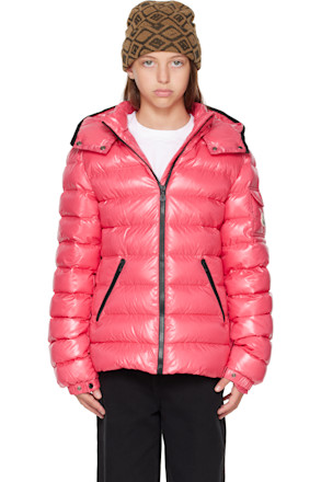 Big Kids Pink Bady Hooded Down Jacket