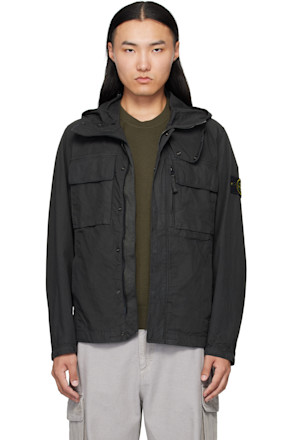 Gray Q100012 Canvas Weave Cotton Jacket