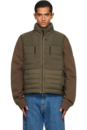 Khaki G100004 Seamless Tunnel Nylon Down-TC Vest