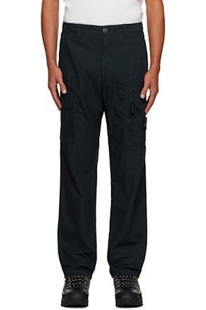 Navy 3100006 Canvas Weave Cotton Cargo Pants
