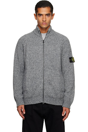 Gray 5100051 Wool Cardigan