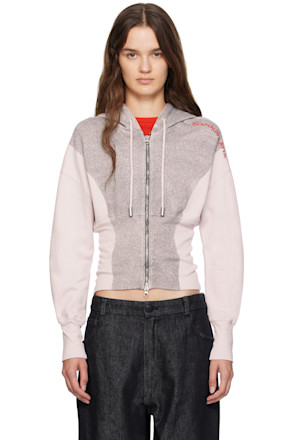 White & Gray Snatched Hoodie