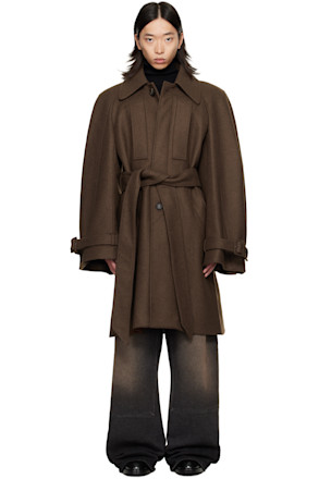 Brown Long Raglan Coat