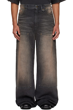 Black & Brown Baggy Jeans