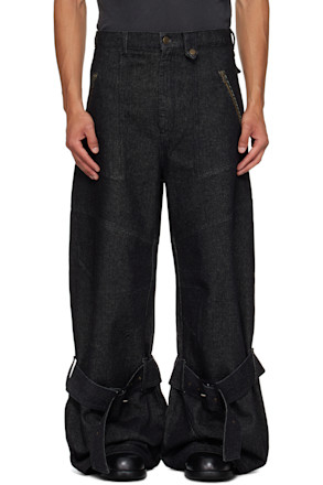 Black Cargo Jeans