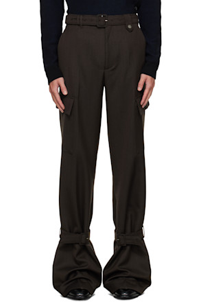 Brown Belted Cargo Pants