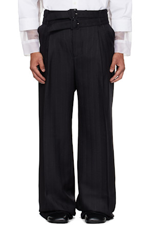 Black Pleated Trousers