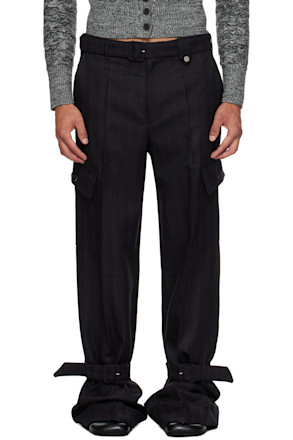 Black Belted Cargo Pants