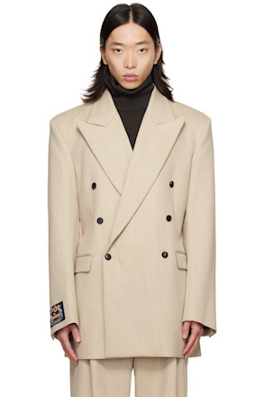 Beige Oversized Blazer