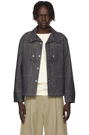 Navy Lot. 715 French Navy Mechanic Denim Jacket