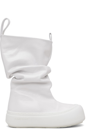 White Fisherman Low Boots