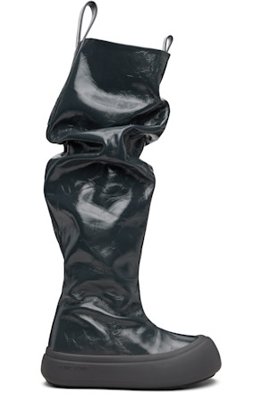 Gray Fisherman Tall Boots
