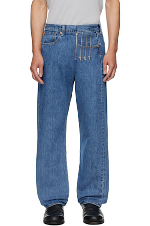Blue SMLXL Long Vintage Jeans