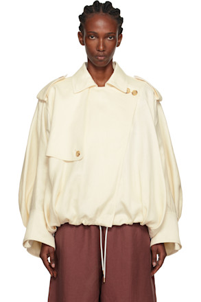 Beige Hunt Oversized Jacket