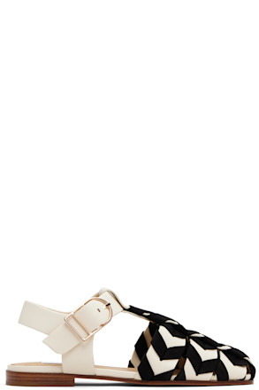 Black & Off-White Willow Sandals