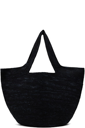 Black Crochet Bowl Tote
