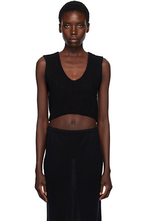 Black Rack Shell Tank Top
