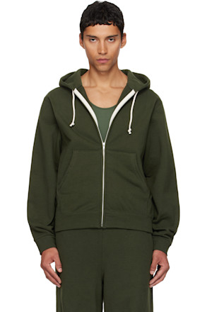 SSENSE Exclusive Green Zip-Up Hoodie
