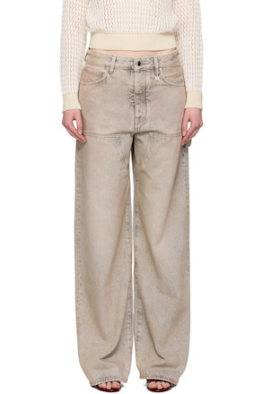 Beige Carpenter Jeans