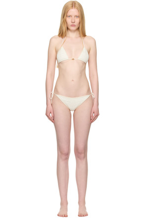 Beige Crochet Bikini
