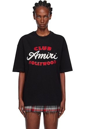 Black 'Club AMIRI' Oversized T-shirt