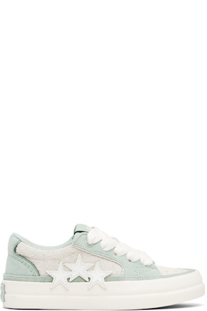 Gray & Green Sunset Skate Sneakers