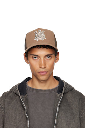 Brown MA Outline Trucker Cap