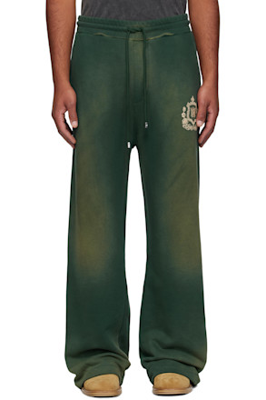 Green 'MA' Crest Sweatpants