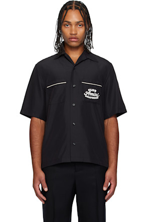Black 'Club Amiri' Camp Shirt