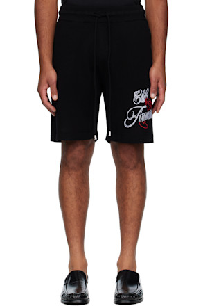 Black 'Club Amiri' Crochet Shorts