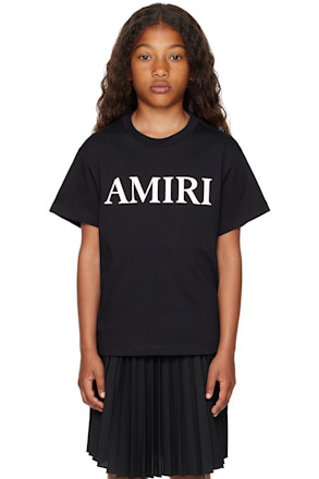 Kids Black 'AMIRI' Core Logo T-shirt