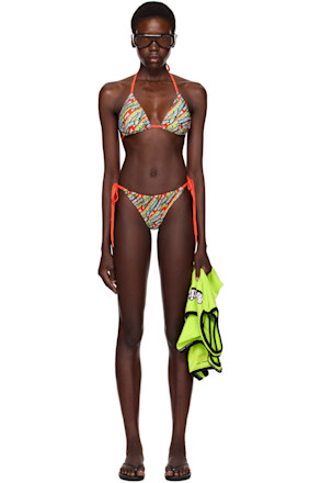 SSENSE Exclusive Multicolor Logo Bikini