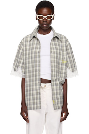 SSENSE Exclusive Gray Lace Shirt