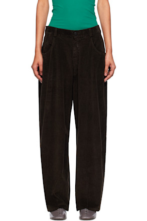 Brown Baggy Corduroy Trousers