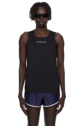 Black Ultralight Aloe Singlet Tank Top