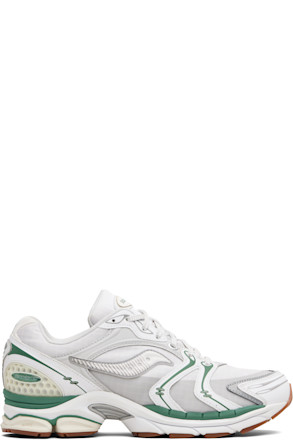 White & Green ProGrid Triumph 4 Sneakers