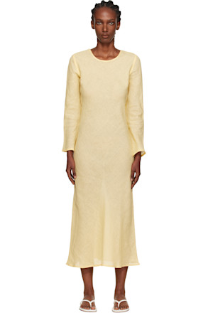 Yellow Dydine Long Sleeve Maxi Dress