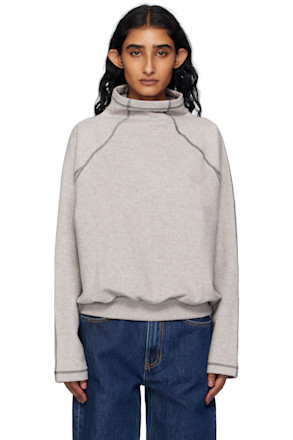 Gray Fold Turtleneck