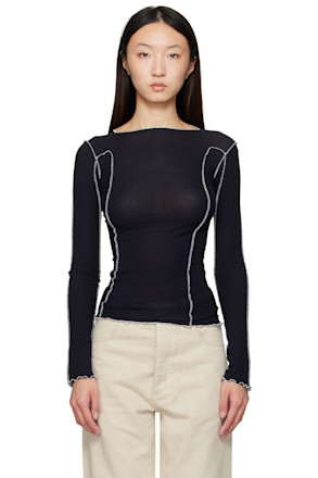 Navy Omato Long Sleeve T-shirt