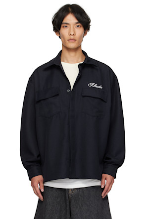 Black Boxy LS Work Shirt
