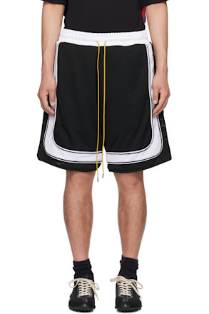 Black & White Como Basketball Shorts