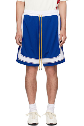 Blue & White Como Basketball Shorts