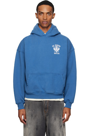 Blue 'St. Rhude' Seal Hoodie