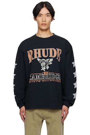 Black 'Cambridge State Champs' LS T-shirt
