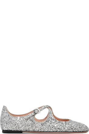 Silver Beliska Ballerina Flats