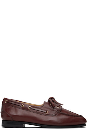 Burgundy Plume Loafers