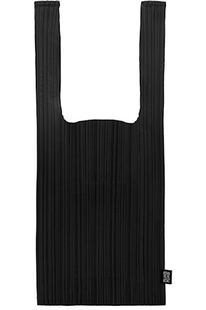 Black June Pleats Shopping Tote