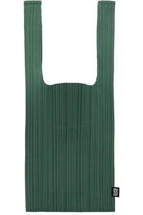 Green June Pleats Shopping Tote